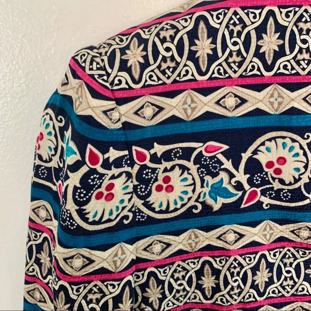 Vintage ADRIANNA PAPÉLL silk boho patterned blazer - Picture 8 of 12